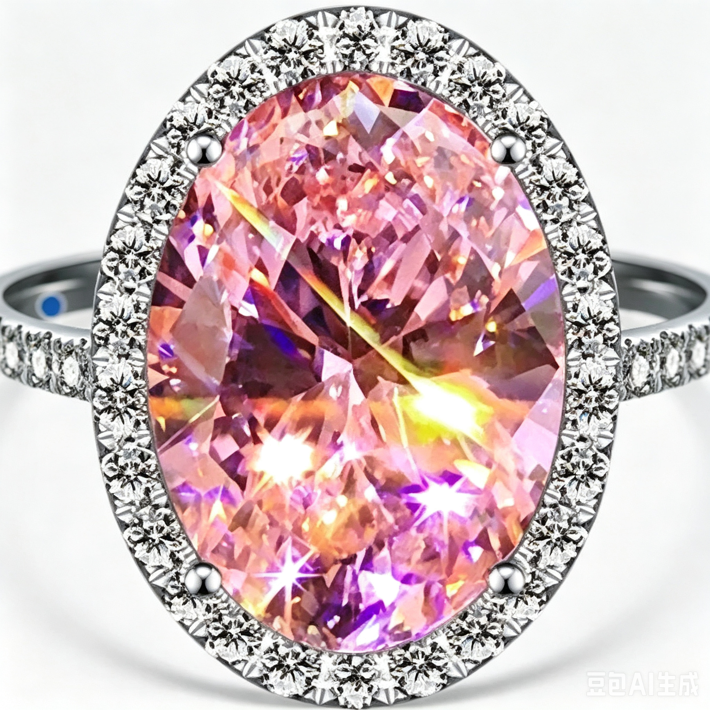 Pink spinel ring